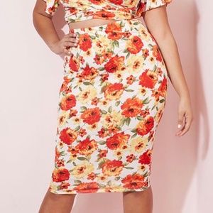 Midi Floral Skirt